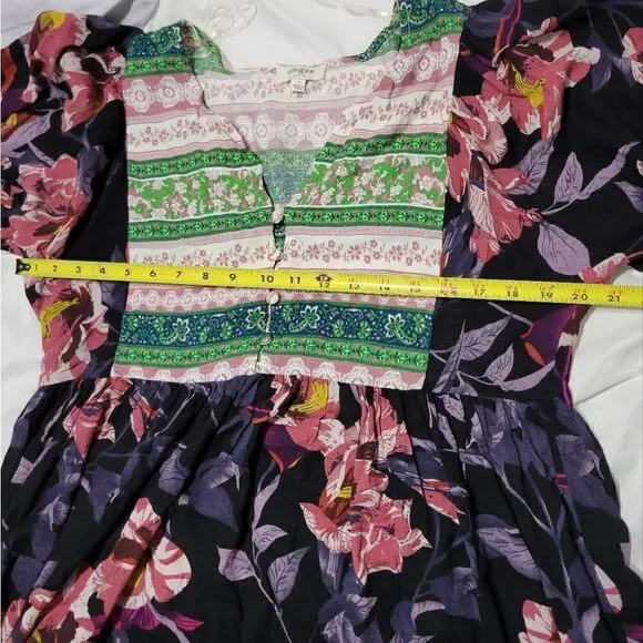 Umgee boho dress with balloon sleeve - Picture 5 of 10